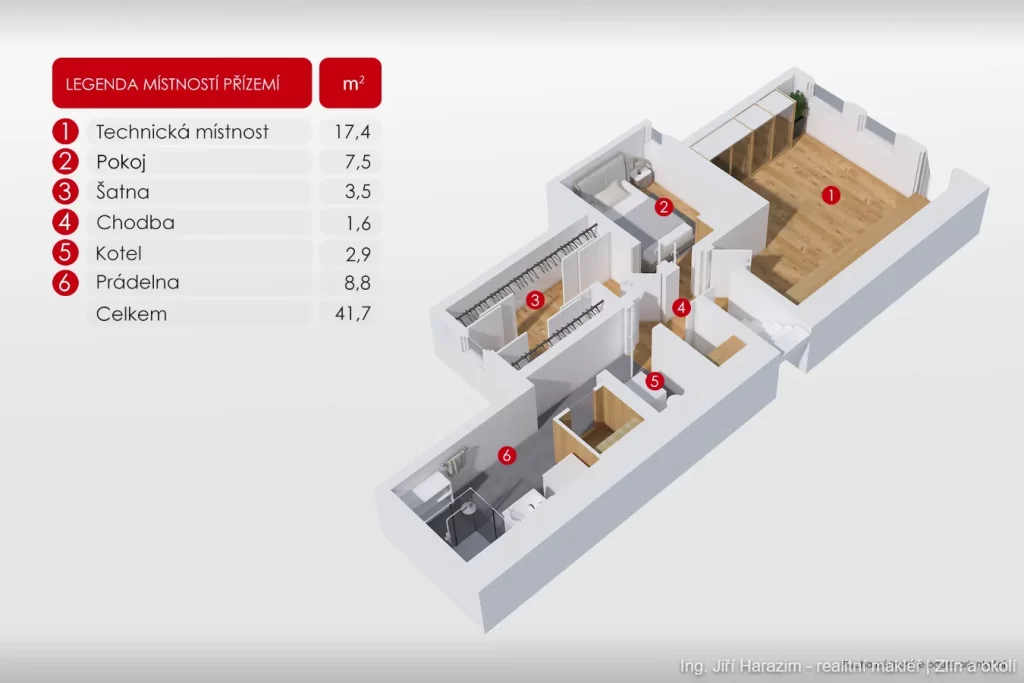 3D pudorys 1 20240311 Reality RD Lukovecek 148