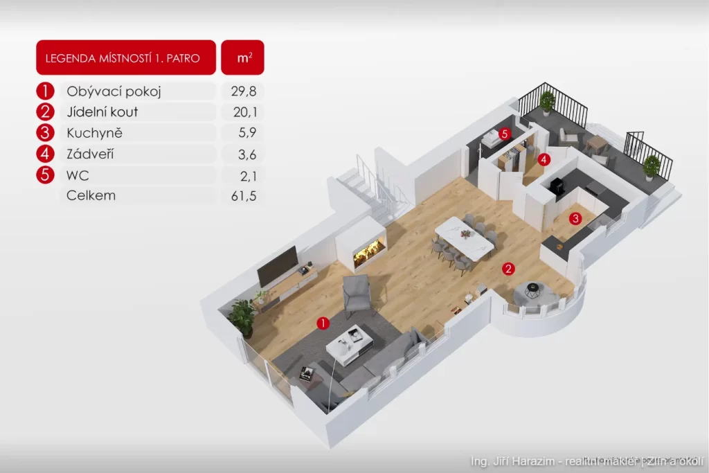 3D pudorys 3 20240311 Reality RD Lukovecek 148