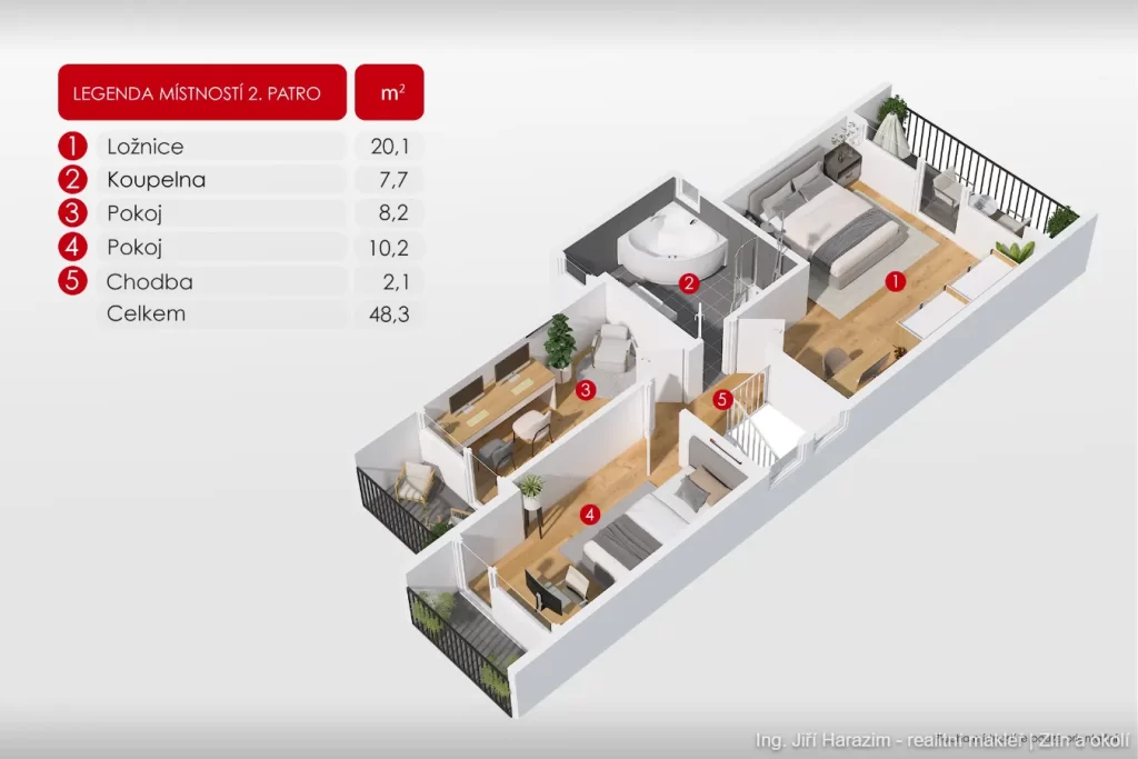 3D pudorys 5 20240311 Reality RD Lukovecek 148