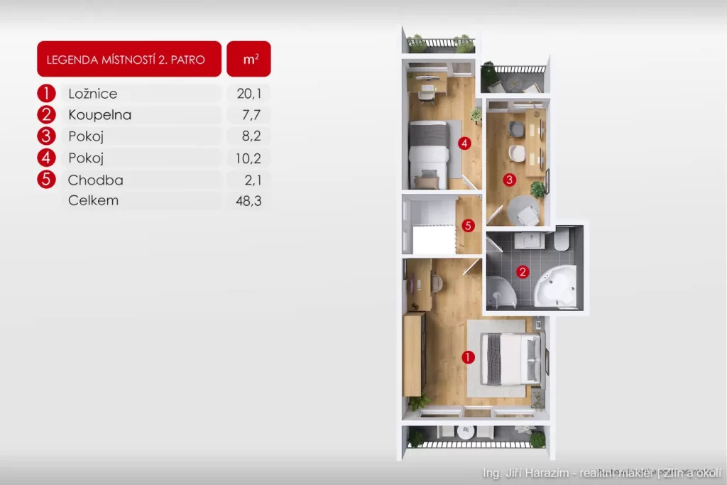 3D pudorys 6 20240311 Reality RD Lukovecek 148