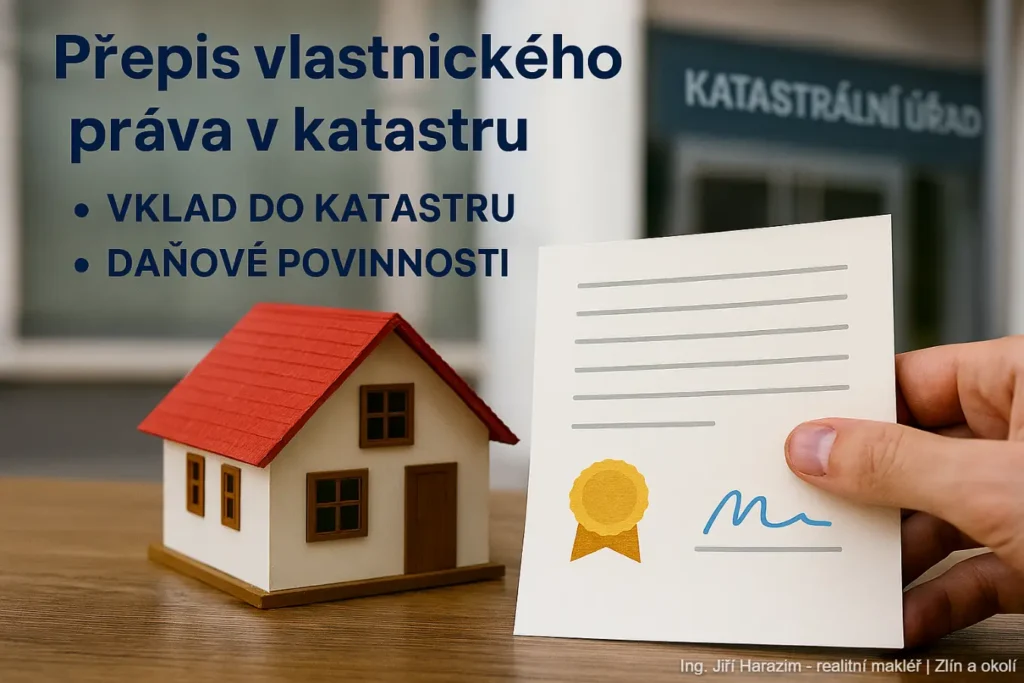 Prepis vlastnickeho prava a danove povinnosti pri koupi nemovitosti