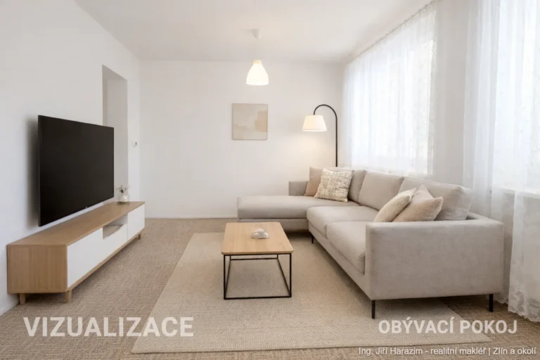 Obyvaci pokoj Vizualizace byt 31 Uhersky Brod Rolnicka