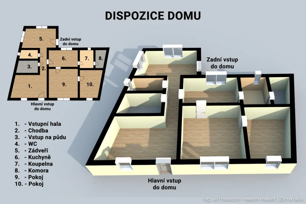 Půdorys rodinný dům Žeranovice Ing. Jiří Harazim | realitní makléř pro Zlín a okolí